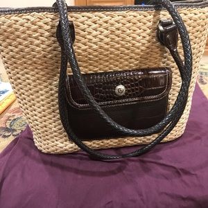 Brighton woven and leather purse